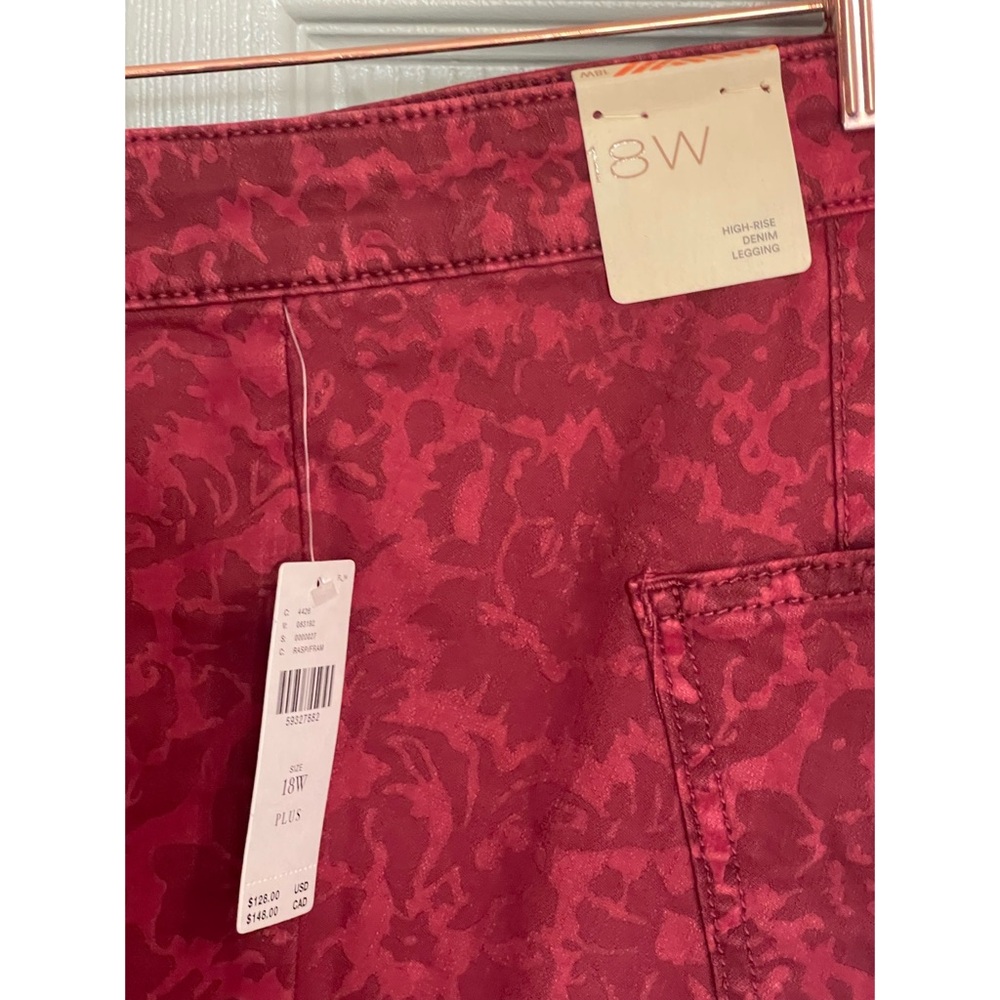 - Anthropologie Pilcro Flocked High-Rise Leggings/Pants NWT SZ 18W - Picture 14 of 16